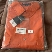 NWT BOCOMAL 7.5 OZ Hi Vis Shirts FLAME RESISTANT (Orange) XL