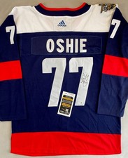 WASHINGTON CAPITALS- TJ OSHIE AUTOGRAPH #77 STADIUM SERIES ADIDAS JERSEY JSA COA