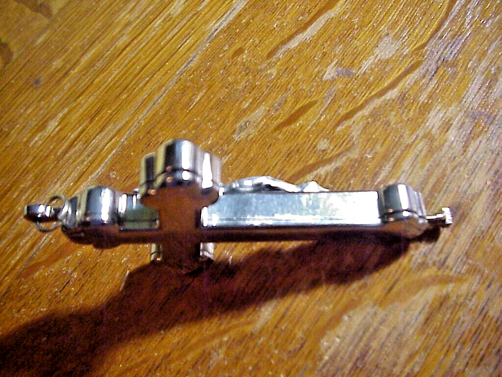 Antique CELTIC CROSS Silver & Wood CRUCIFIX RELIQUARY with 8 RELICS