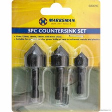 3Pc Countersink Drill Bit Set Counter Sink Bits