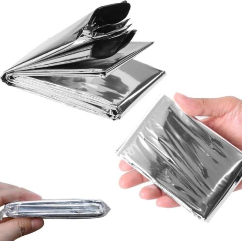 50 PCS Emergency Foil Blankets Survival Thermal Mylar for Camp Hiking First Aid - Picture 5 of 9