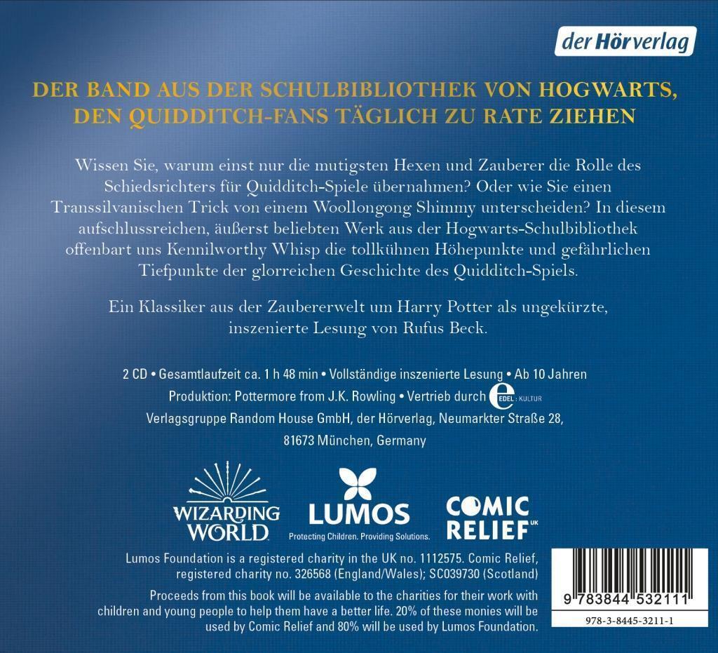 Thumbnail - Quidditch Wandel Der Zeiten | J. K. Rowling | Audio-cd | 2 Audio-cds |