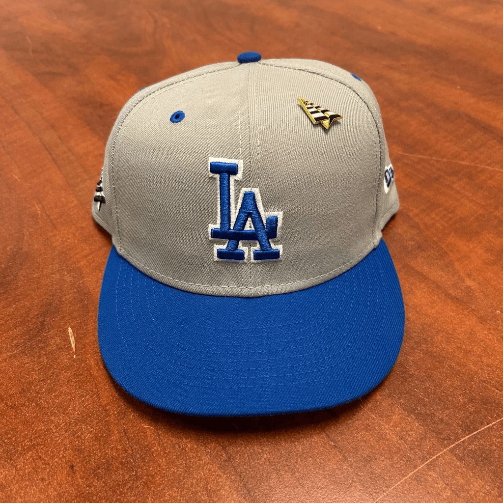 Los Angeles Dodgers WS New Era Fitted Hat Paper planes size Los Angeles Dodgers WS New Era Fitted Hat Paper planes size