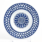 Hermes Bleus d'Ailleurs Soup Plate porcelain pasta 21 cm EX M560
