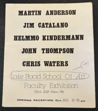 Lake Placid School of Art Faculty show mailer gallery invitation