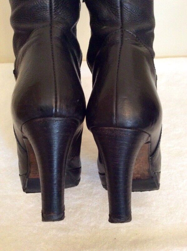 Kurt Geiger Cuero Cuero Cuero Negro botas Hasta La Rodilla Talla 3.5 36 15bd71 Kurt Geiger Cuero Cuero Cuero Negro botas Hasta La Rodilla Talla 3.5 36 15bd71