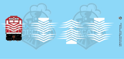 EMD Chevrons GP SD White Style 7 HO Scale Decals