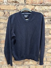 Tommy Hilfiger 100 Cashmere Sweater Men  s Medium Navy READ DESCRIPTION 