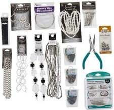 Jewelry Making Kit Great Starter Kit for Silvertone Jewelry NEW