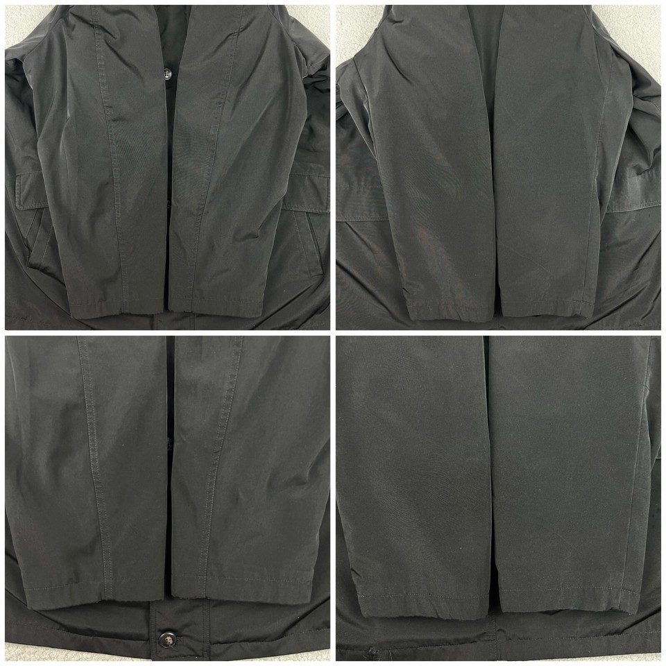 Daniel Hechter Paris Jacket Mens Extra Large XL Black Rain Coat