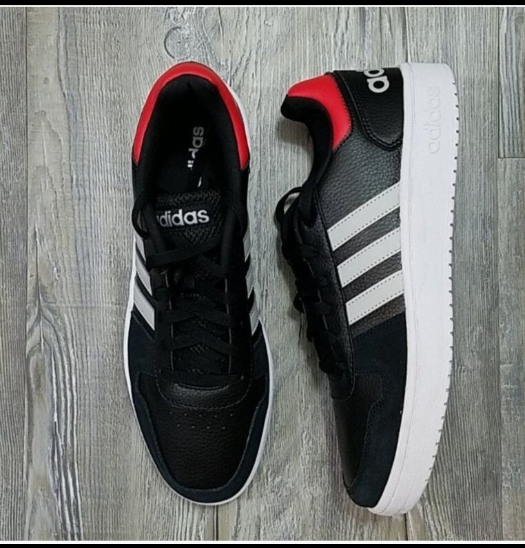 SAOLA Scarpe da ginnastica Adidas NEO Hoops 2.0 uomo nero grigio rosso attivo EE7800 taglia 11