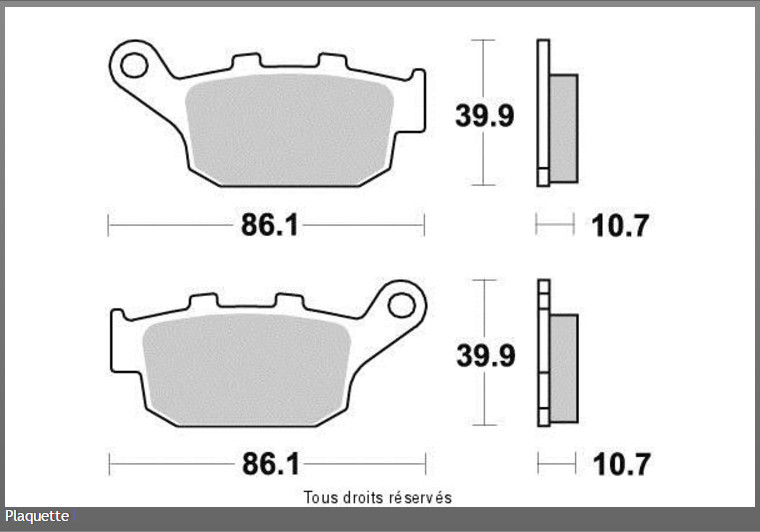 Plaquettes de frein moto Honda XRV 750 Africa Twin RD07 1990 à 2003