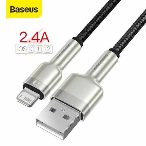 Baseus USB Charger Cable 2.4A Quick Charge Lead Data Cord For iPhone14 13 12 11 - Picture 1 of 16