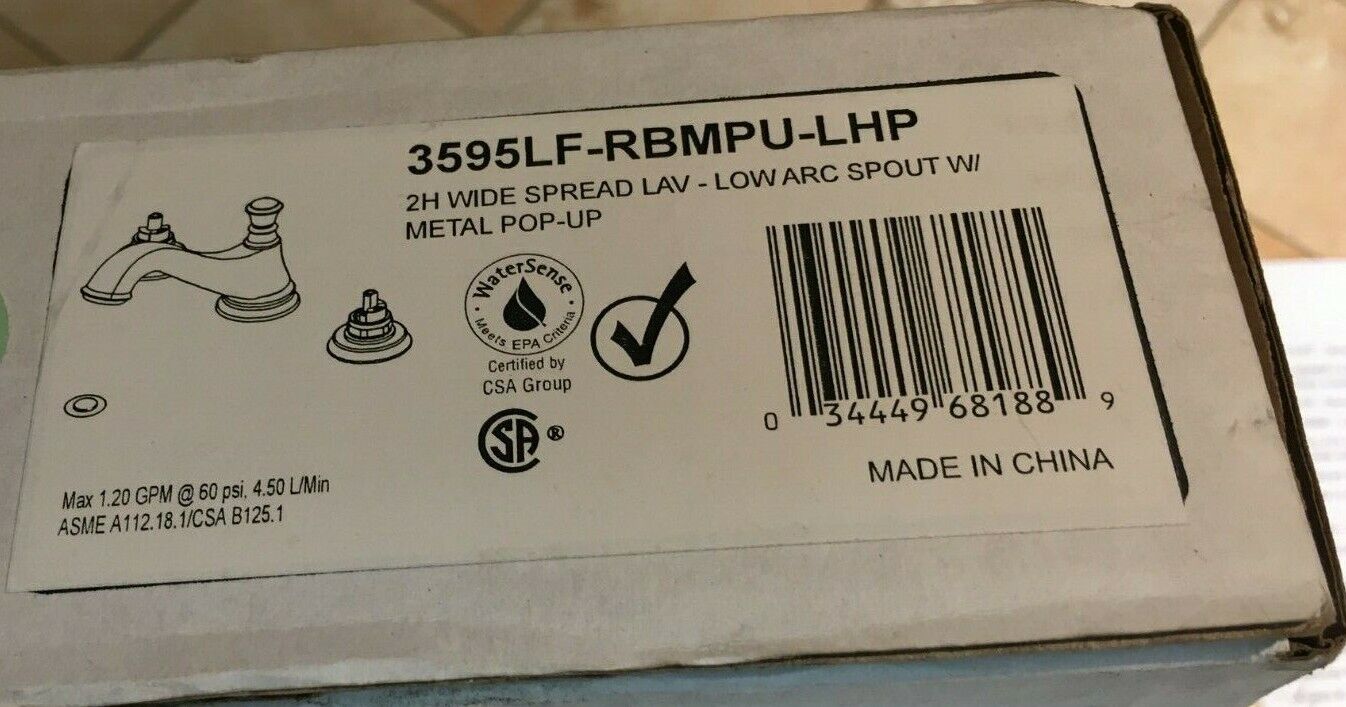 Delta 3595LF-RBMPU-LHP Cassidy Widespread New item Bathroom sale Faucet PopUp