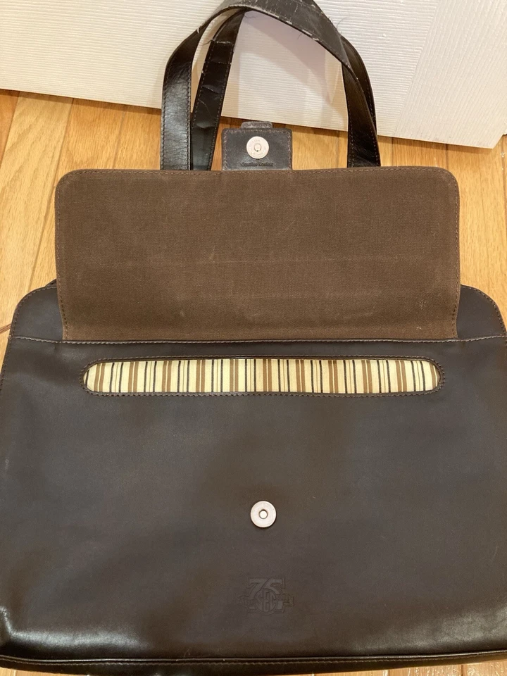 Maletín de cuero marrón para portátil CUTTER & BUCK Foto 3 de 4