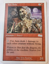 MTG Magic The Gathering Card Fire Ants Creature Insect Red Urza's Saga
