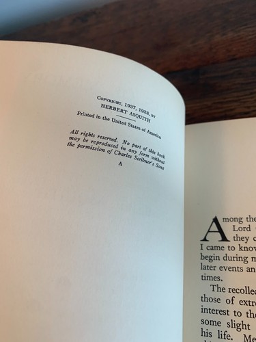 Moments of Memory Recollections and Impressions by Herbert Asquith 1938 - Picture 8 of 8
