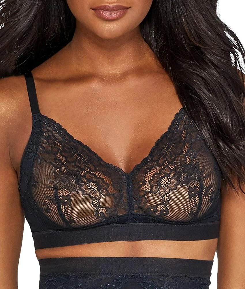 SPANX SPOTLIGHT ON LACE BRALETTE VERY BLACK XS