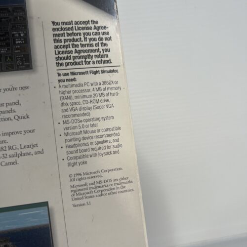 Microsoft Flight Simulator 5.1 Complete In Box MS-DOS CD-ROM With Pilot Handbook - Picture 9 of 19