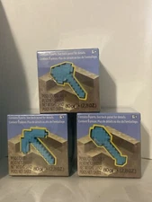 Lot of 3, Minecraft Mini Mining Set, Elementals # 3, with Moldable Sand