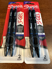 2 PACKS 4 PENS SHARPIE S.GEL COMFORT GRIP MEDIUM 0.7mm BLUE INK