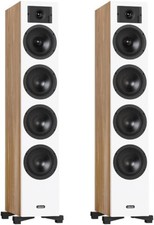 INDIANA LINE DIVA 6 WOOD DIFFUSORI PAVIMENTO 3 VIE BASS REFLEX INF. LEGNO/BIANCO