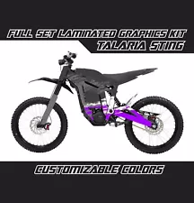 TALARIA STING Brushed Violet White Graphics Stickers Kit Wrap Skin Decals Set