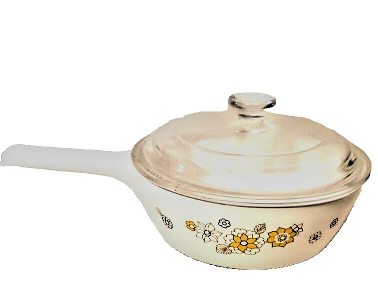 CORNING WARE FLORAL BOUQUET COVERED SAUCEPAN 1-Pt COVERED SAUCEPAN #P-1-4