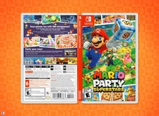 Mario Party Superstars Cover Art: Replacement Insert & Case for Nintendo Switch