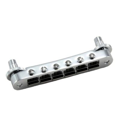 Nashville Tune-O-Matic style Bridge (unnotched) by Grover, Chrome, 521C