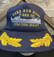 USNS Bob Hope T-AKR 300 Navy Ship Blue Military Hat Cap SnapBack KC BRAND