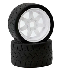 Powerhobby 1/8 Gripper 54/100 Belted Mounted Tires 17mm White Wheels