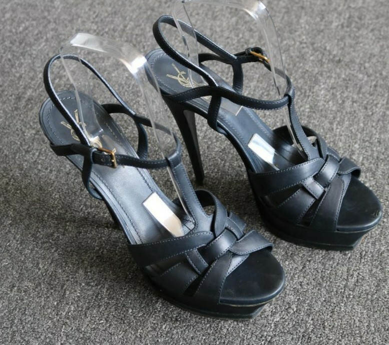 SAINT LAURENT Scarpe YSL Tribute blu navy taglia 8 5 41 5 usate con scatola e sacchetto antipolvere