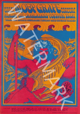 Moby Grape - The Charlatans - 1967 Vintage Music Poster