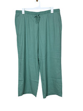 Gap Wide Leg Linen Pull On Granite Green Pants Size XL Brand New