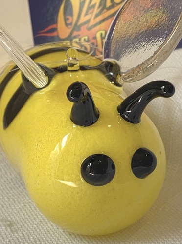 Handgeblasenes Glas große Hummelbiene hängende Kunst Figur Ornament Sonnenfänger - Bild 2 von 16