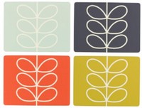 Orla Kiely Placemats Linear Stem (set Of 4) Orla Kiely Placemats Linear Stem (set Of 4)