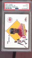 2001 Fleer Tradition Diamond Tributes #24 Ken Griffey Jr. PSA 10 Graded Card MLB