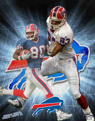 Buffalo Bills Lithograph print of Eric Moulds with Andre Reed 2025