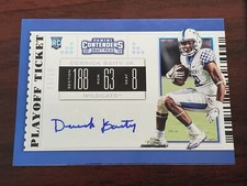 2019 Contenders Playoff Ticket #249 Derrick Baity Jr Kentucky Auto #'d 15/18