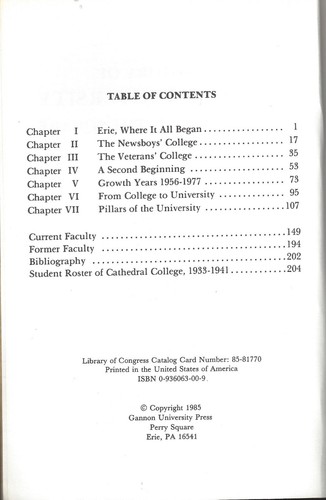 Die Geschichte der GANNON UNIVERSITY Buch Softcover wie neu Erie PA - Bild 3 von 3