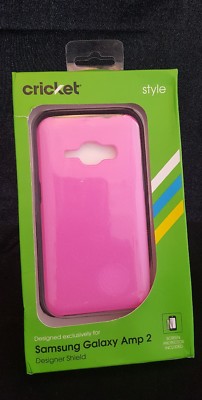 Cricket Samsung Galaxy Amp 2 Pink Designer Shield Case