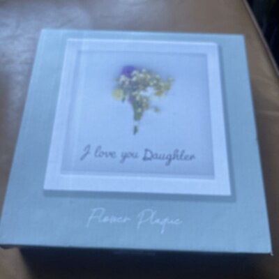 Mülleimer Trockenblumenkasten Rahmen Plakette UVP £14,95 Ich liebe dich Tochter