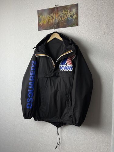 Dsquared2 x K-Way Short Reversible Nylon Packable Jacket Size S Oversize Unisex - Picture 3 of 24