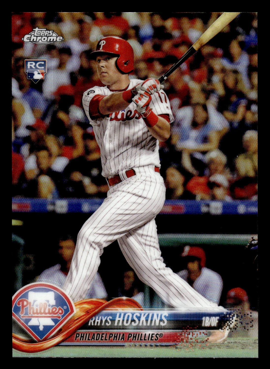 2018 Topps Chrome Rhys Hoskins Refractor RC Rookie #70