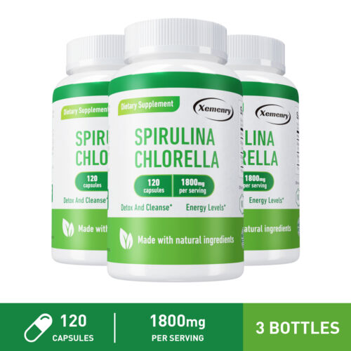 Spirulina Chlorella 1800mg -Heart and Immune Booster,Detox and Cleansing Support - Picture 12 of 12