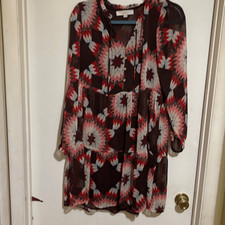 Loft, bohemian summer, sheer dress, size small