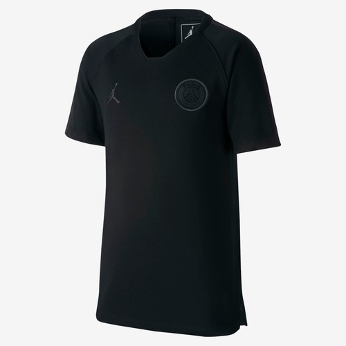 NIKE PSG x JORDAN VINTAGE SHIRT BLACK SQUAD 2018 / SOCCER JERSEY SHIRT PARIS / M