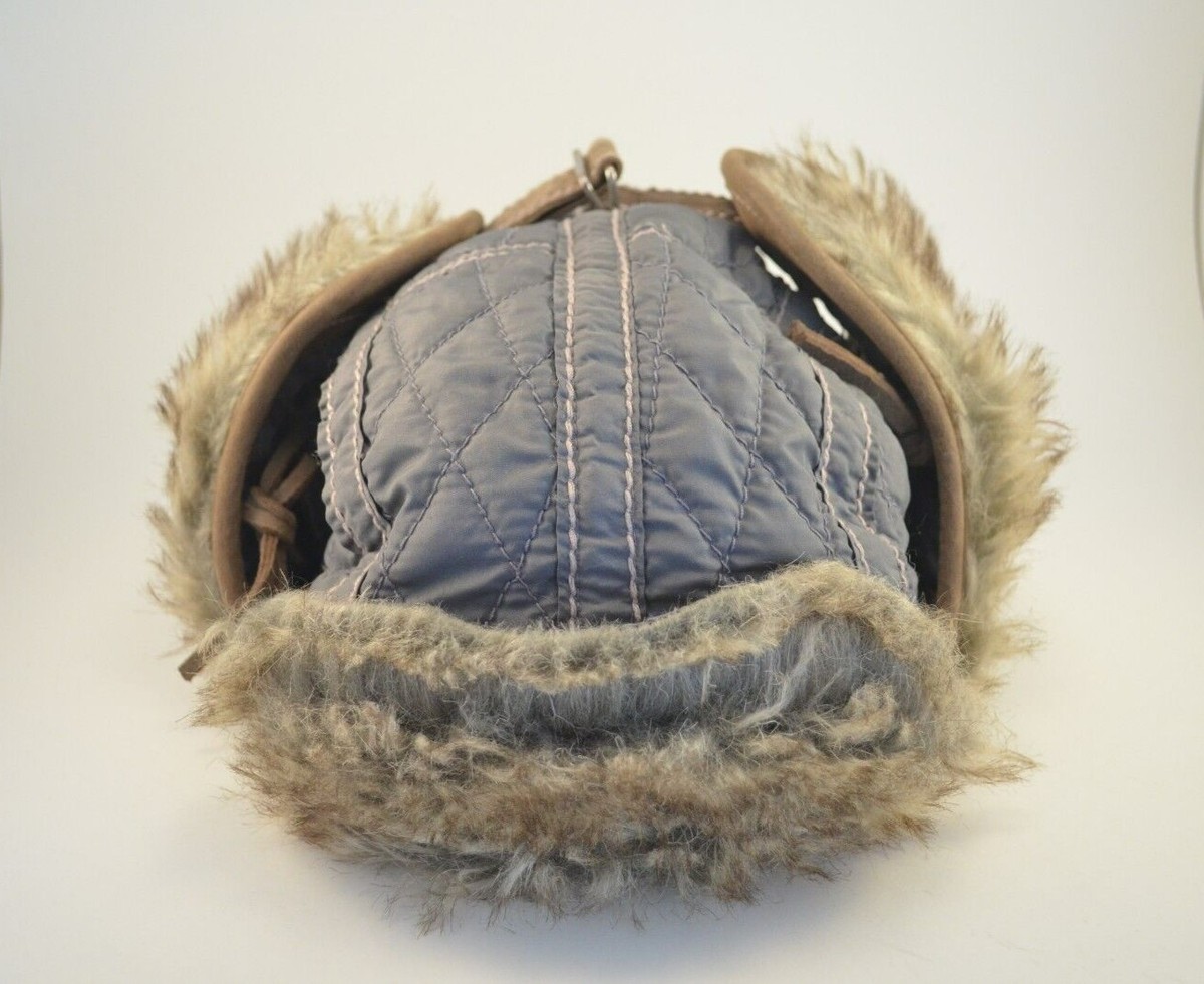 Heurueh Luxe Faux Fur Trapper Hat Taupe - Like New PU Leather Trapper Hat for Winter – Faux Fur Lined Warm  main image 3