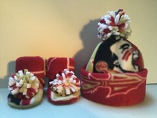 SEMINOLES BABY HAT HANDMADE newborn  BOOTIES FLEECE FLORIDA STATE FSU
